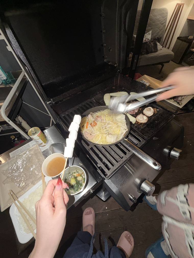 御殿場アウトレット近くのグランピングでのBBQ（お客様投稿）